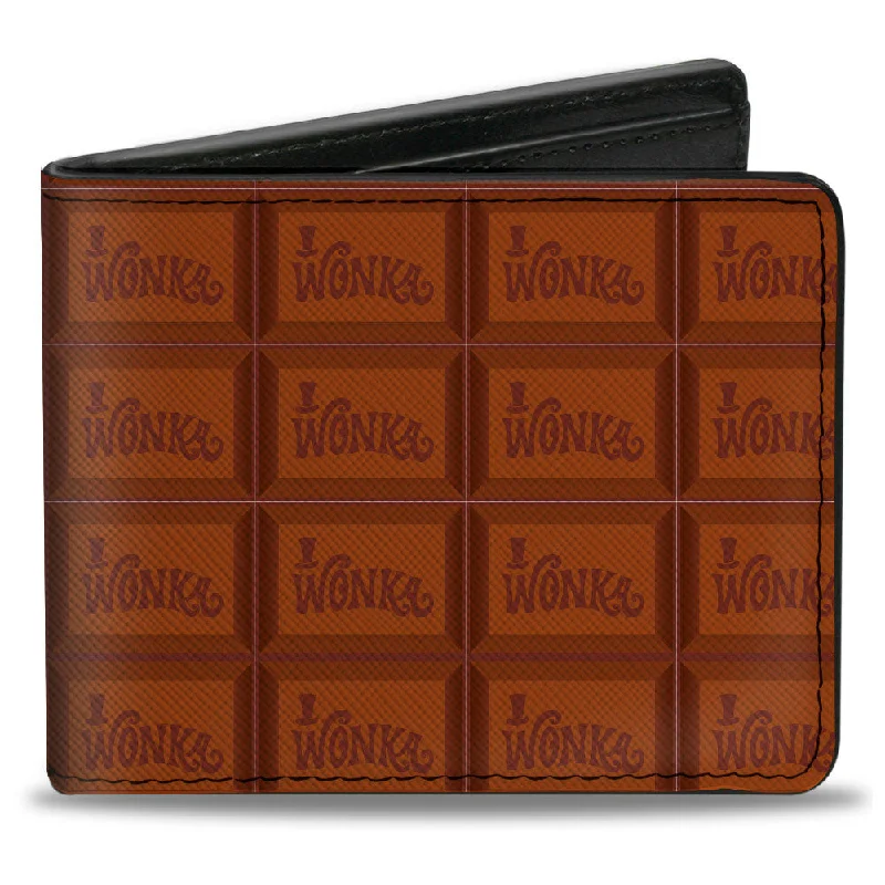 Bi-Fold Wallet - Willy Wonka and the Chocolate Factory WONKA Bar Blocks Browns