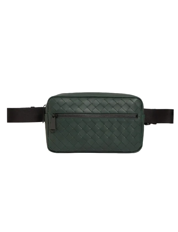 Bottega Veneta Intrecciato Woven Leather Waist Bag