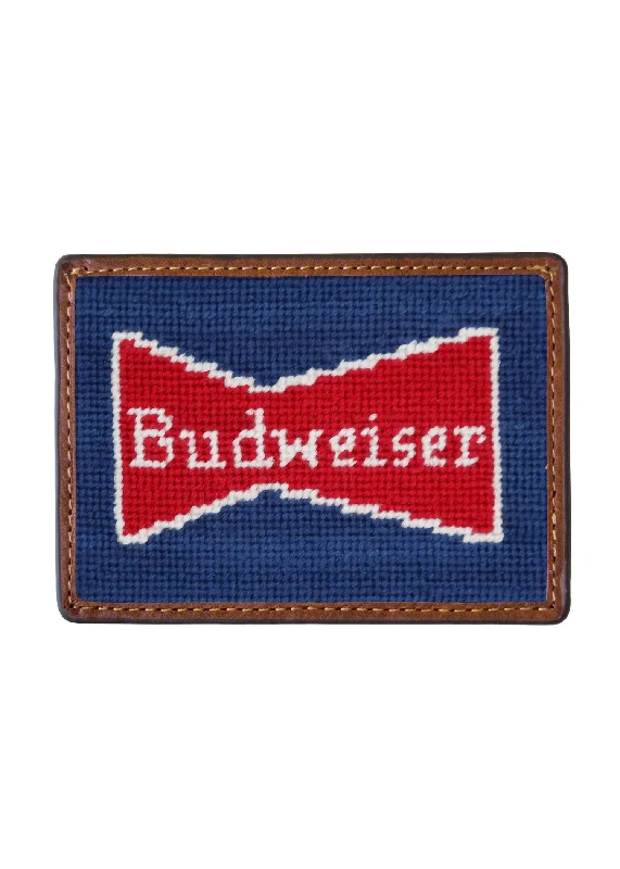 BUDWEISER VINTAGE BOWTIE NEEDLEPOINT CARD WALLET