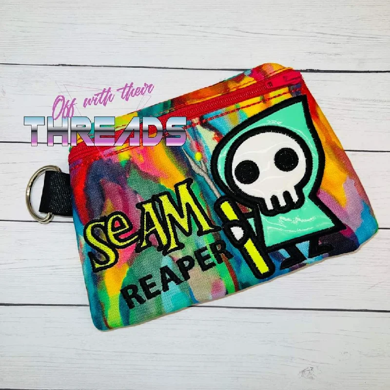 DIGITAL DOWNLOAD Seam Reaper Clutch Applique Zipper Bag Lined and Unlined