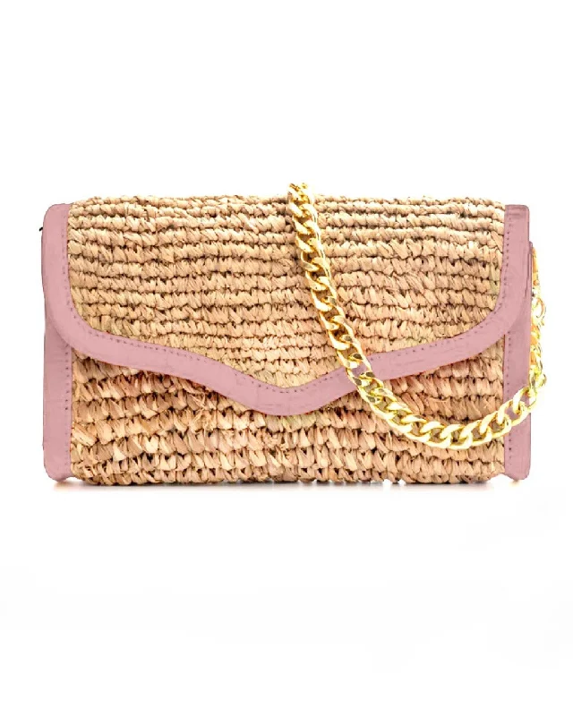 LADY RAFFIA SHOULDER BAG | BUBBLE GUM