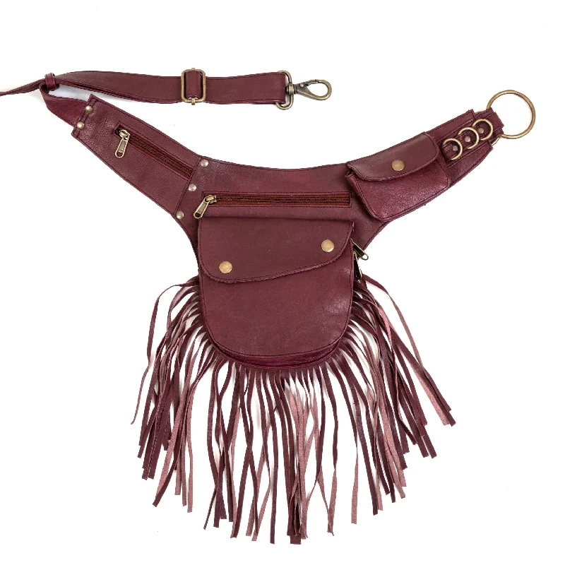 Leather Tassel Belt | Pomegranate