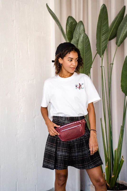 Marsala leather fanny pack