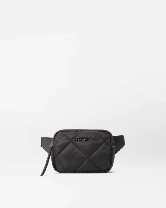 Quilted Madison Belt Bag Black