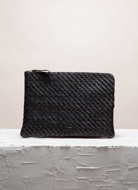 BATU L Black Twill Pouch