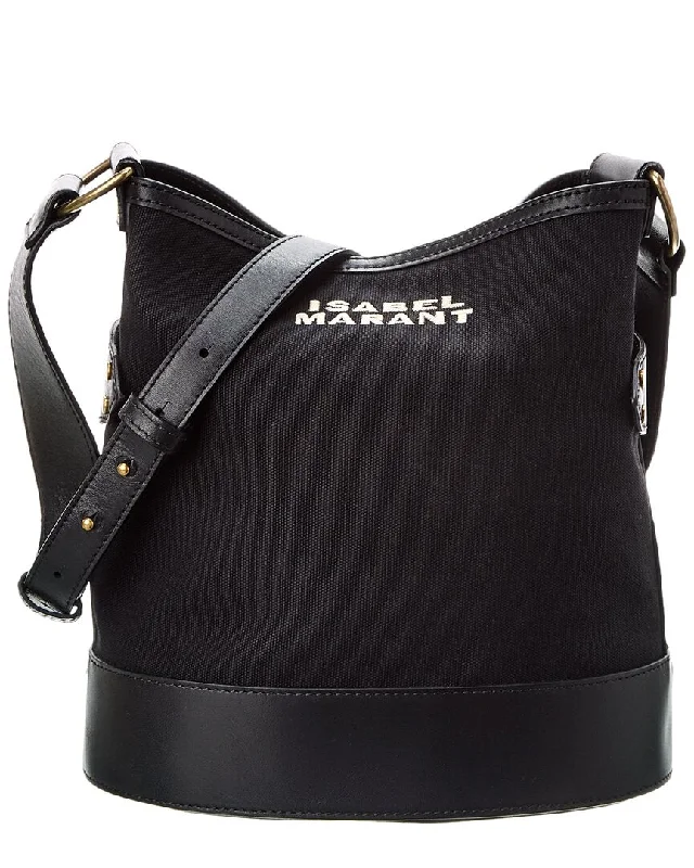 Isabel Marant Samara Logo Canvas & Leather Bucket Bag