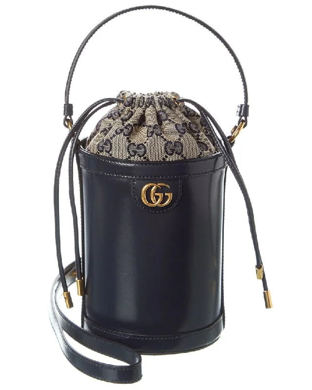 Gucci Ophidia Mini Leather Bucket Bag