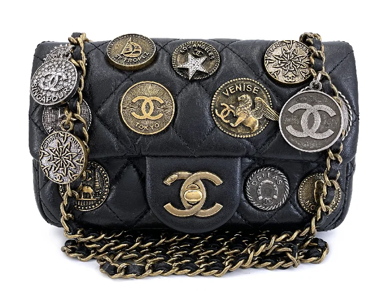 Chanel 2014 Paris-Dallas Coins Medals Extra Mini Flap Bag 6G2