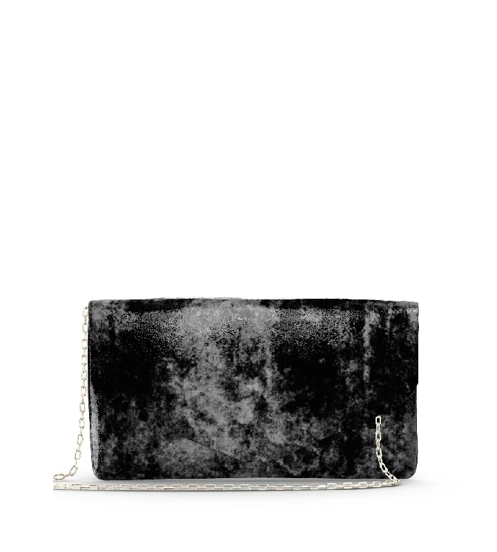 Distressed Metallic Black