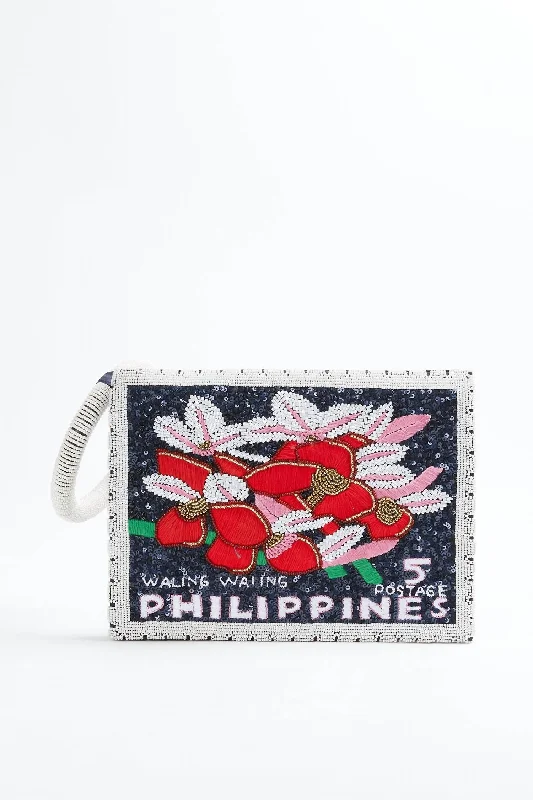 Filipinas Handmade Beaded Wristlet In Blue