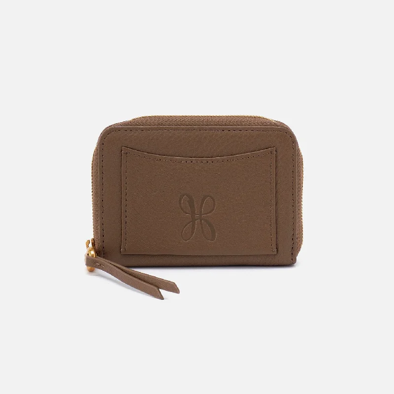 Hart Card Case In Pebbled Leather - Dark Elm