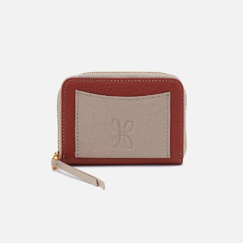 Hart Card Case In Pebbled Leather - Rust