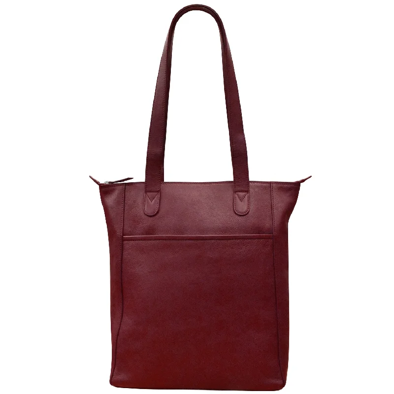 North South Tote with Metallic Zip