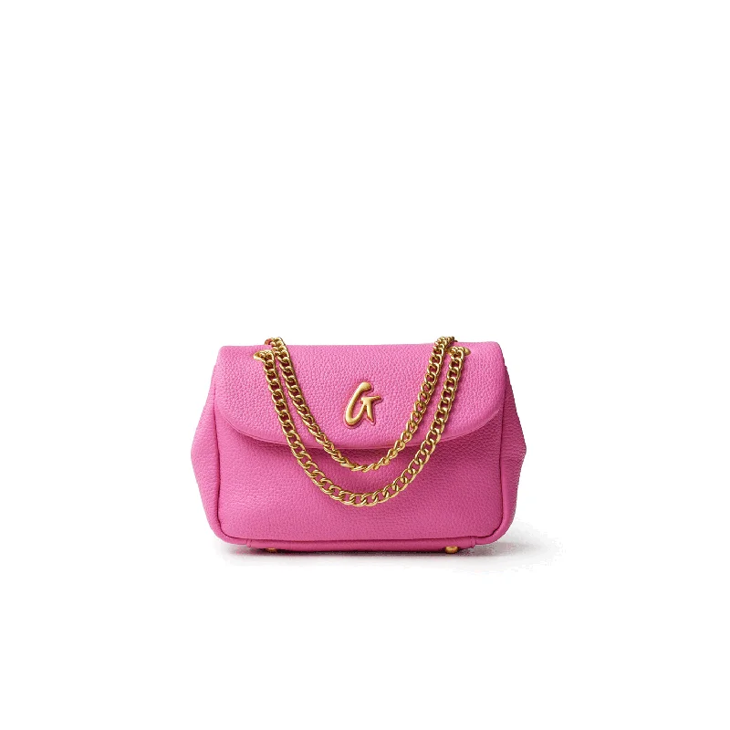 PEBBLE MINI FLAP BAG HOT PINK