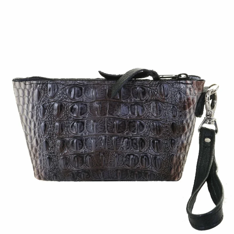 SMP14 - Zebra Crocodile Print Small Makeup Pouch