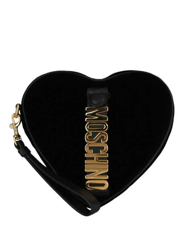 Velvet Heart Shaped Wristlet