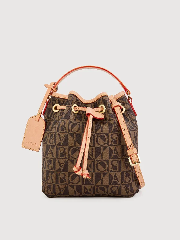 Veronica Monogram Small Bucket Bag