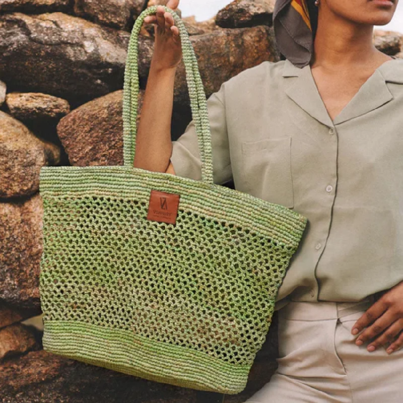 Arya Woven Raffia Bucket Bag