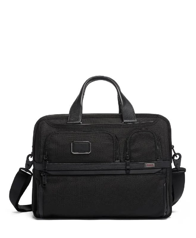 Alpha Expandable Organizer Laptop Brief-black