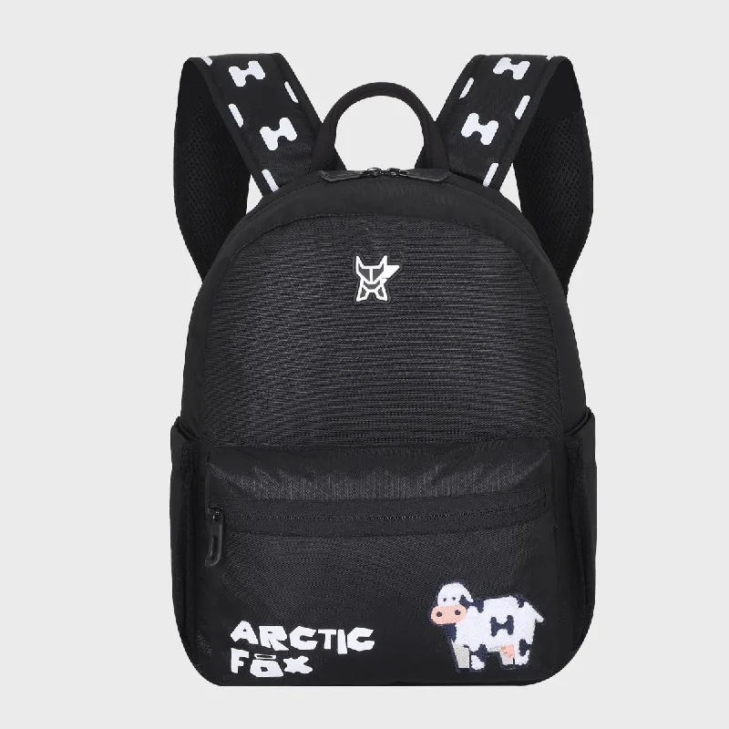 Arctic Fox Zoo Black School Backpack for Boys and Girls