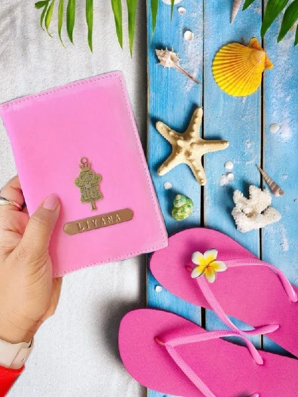 Baby Pink Velvet Passport Cover