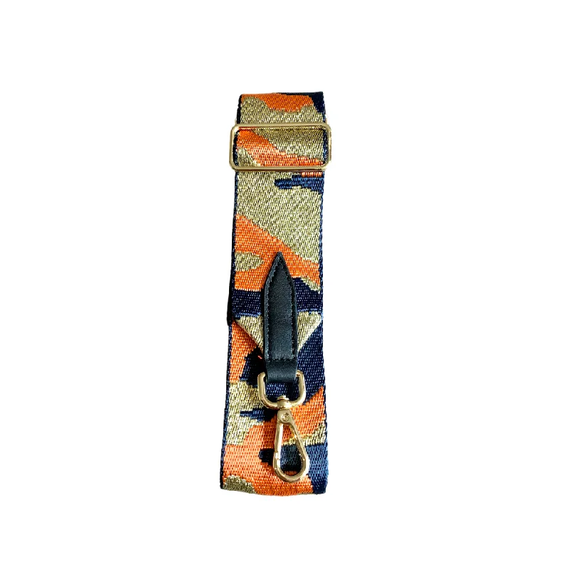 Bag Strap - Orange, Blue and Gold Camo