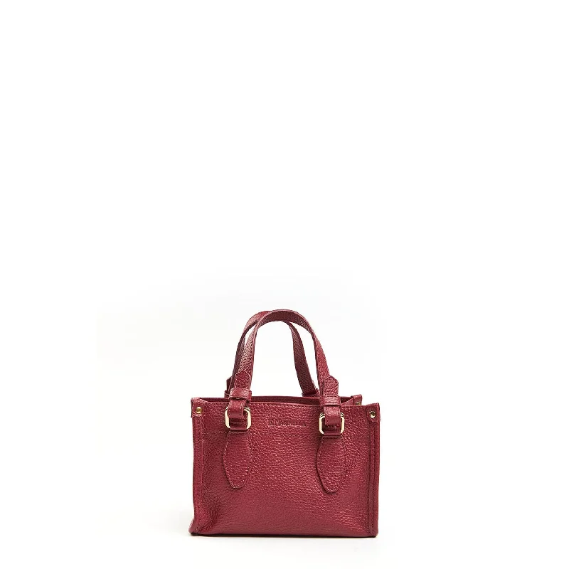 BURGUNDY MINI SHOPPING BAG