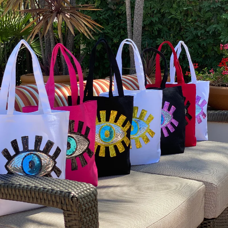 Evil Eye Canvas Bags