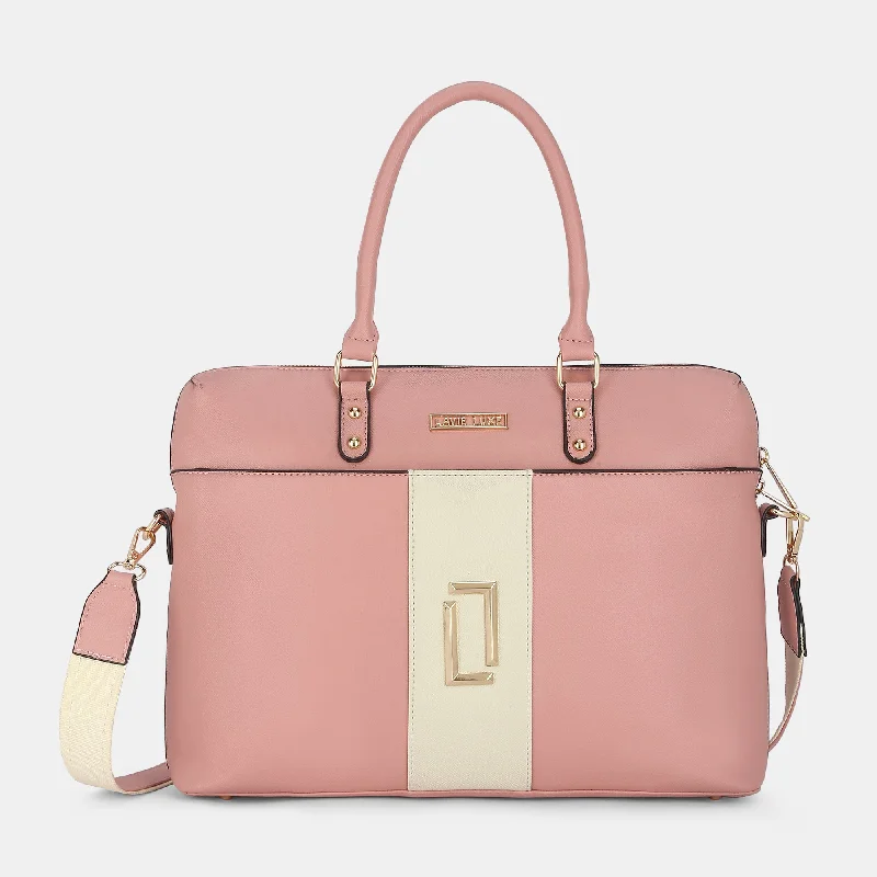 Lavie Luxe Welsy Pink Large Women's Laptop Handbag