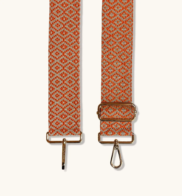 Orange Cross-Stitch Strap