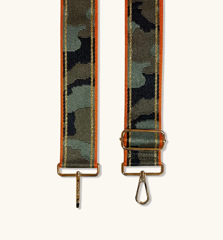 Orange & Gold Stripe Camo Strap