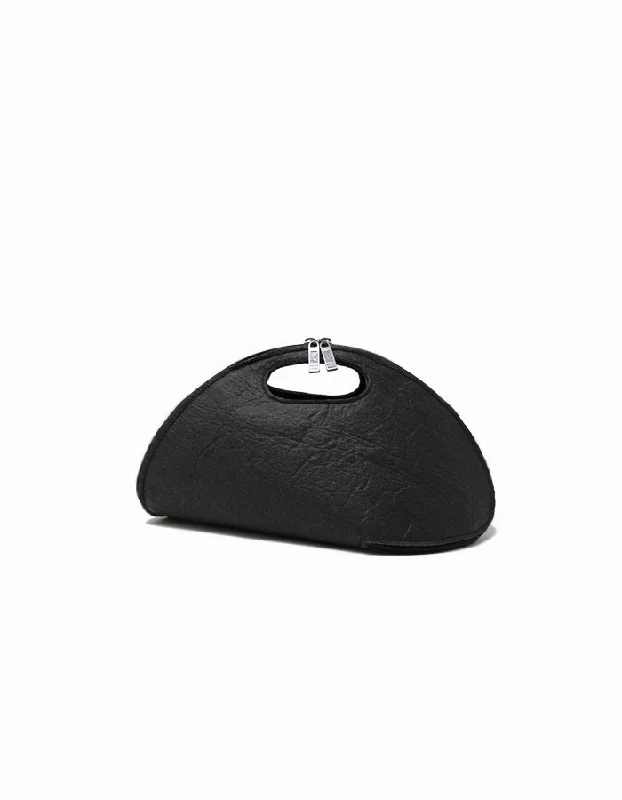 PINATEX SHELL Black Bag