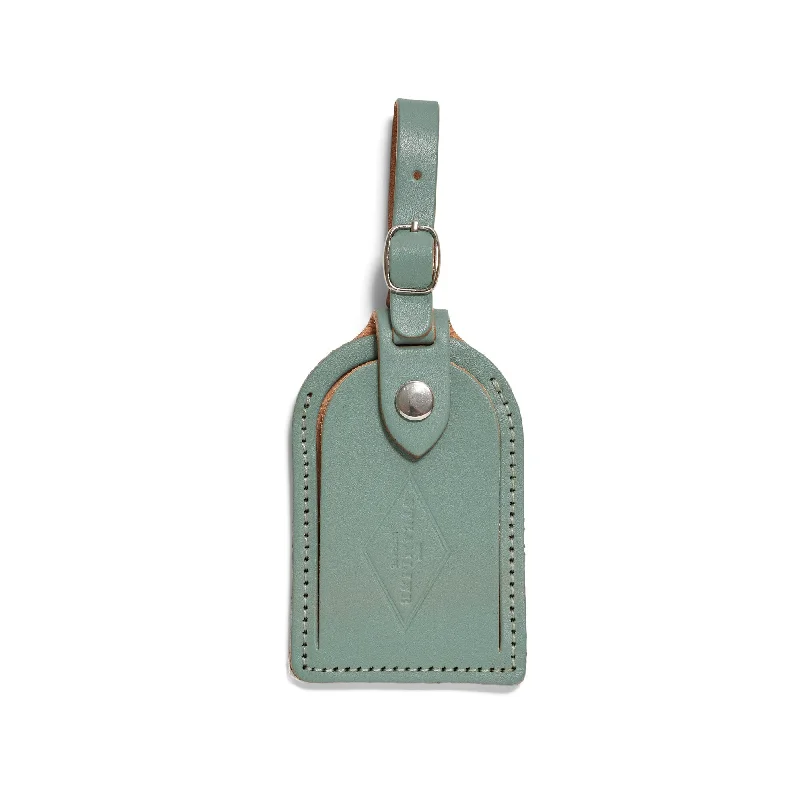 Sea Green Leather - Luggage Tag