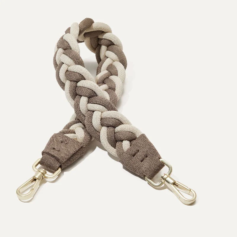 The Shoulder Strap - Cream and Cocoa Braid