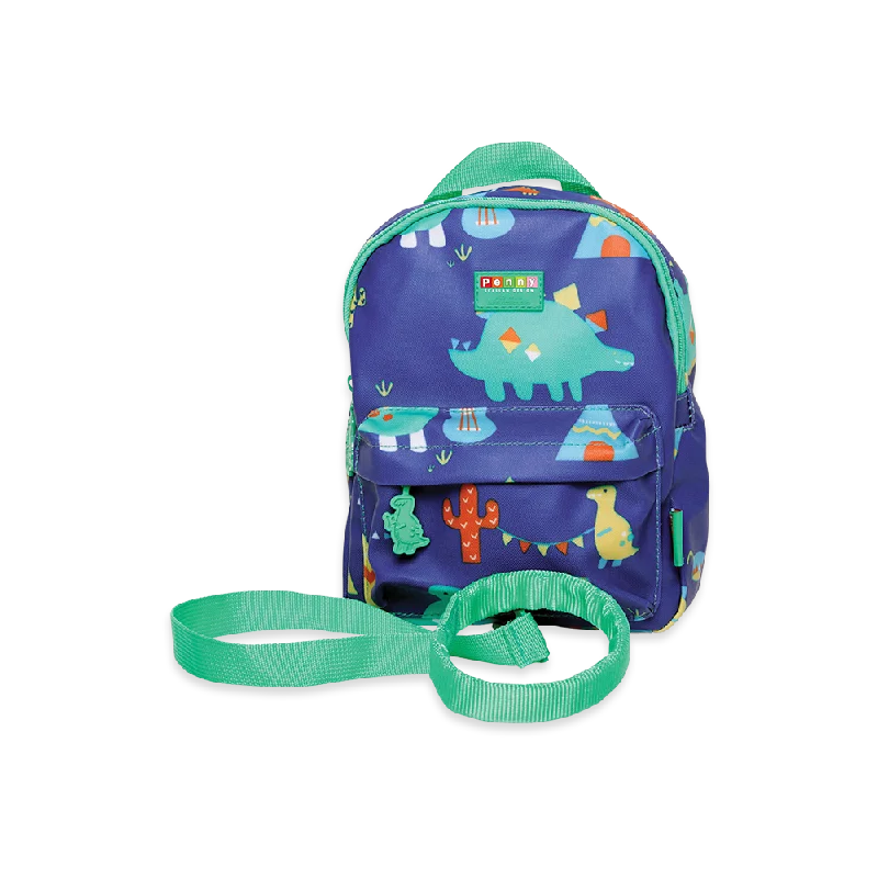 Small Backpack with Rein - Dino Rock