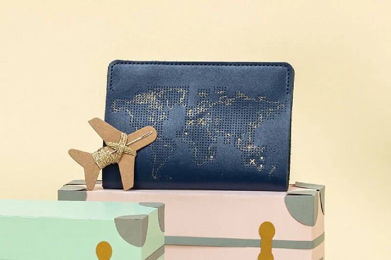 Stitch Passport Cover - Navy